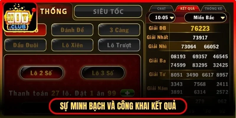Lô Đề Hitclub – Sảnh Ghi Số Online Uy Tín Tỷ Lệ Thưởng Cao 2 Hitclub Sự minh bạch trong kết quả